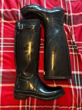 Hunter Black Women's Tall Rain Boots